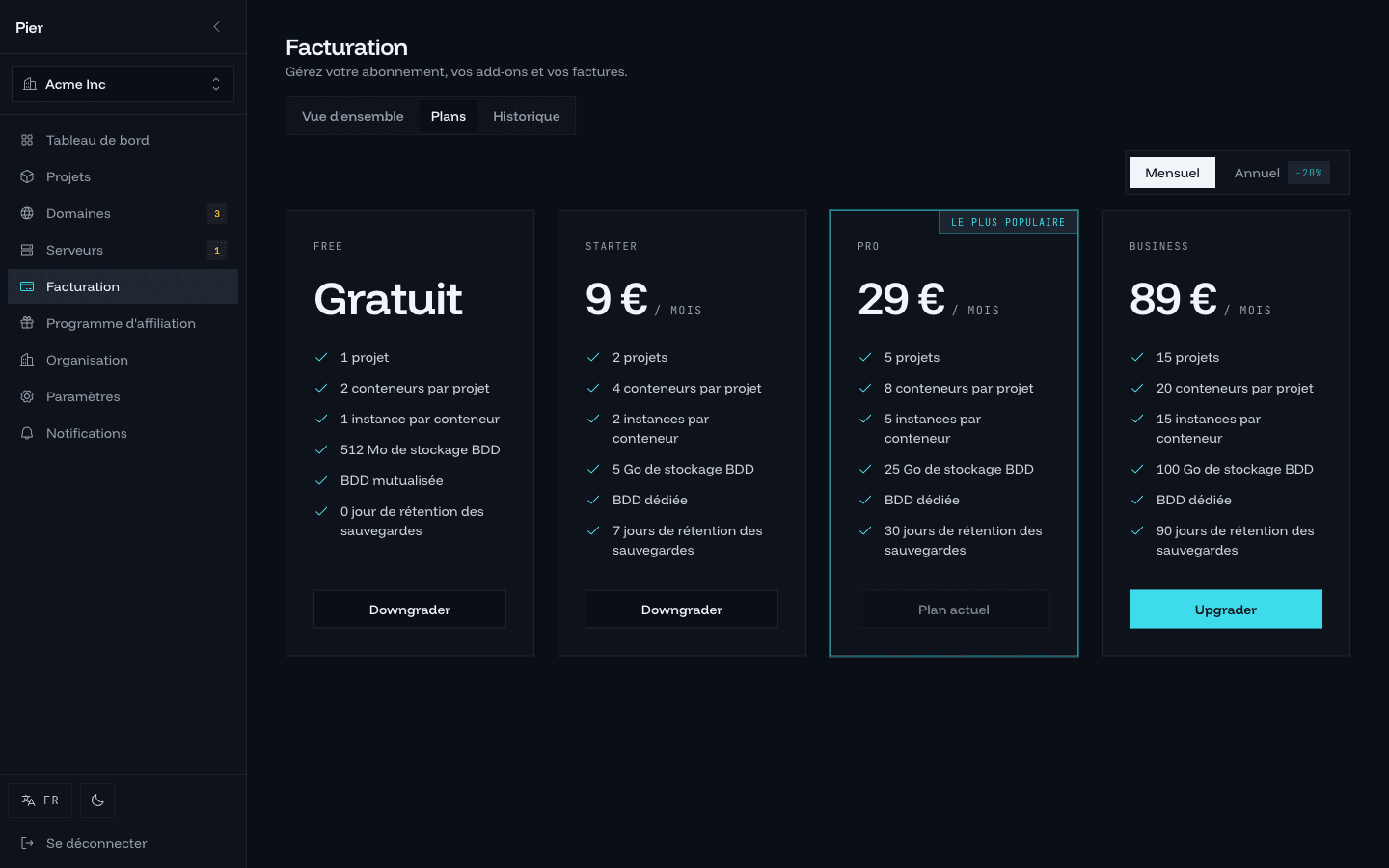 Catalogue de plans